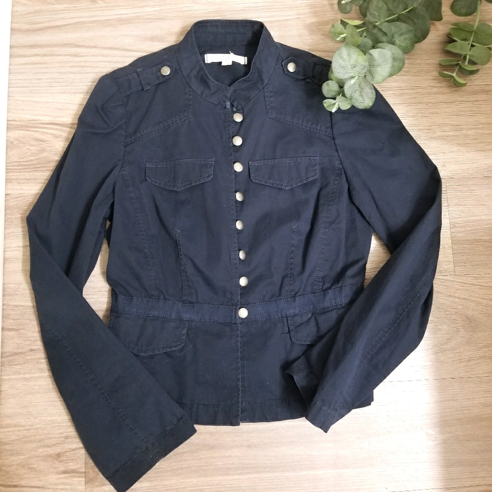 Ann Taylor LOFT Blue Cargo Jacket